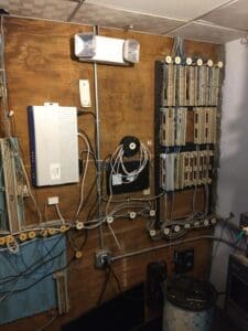 IT room with networking cables